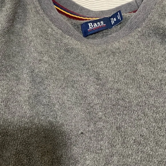 Bass Gray Fleece Pullover size M - Picture 2 of 4